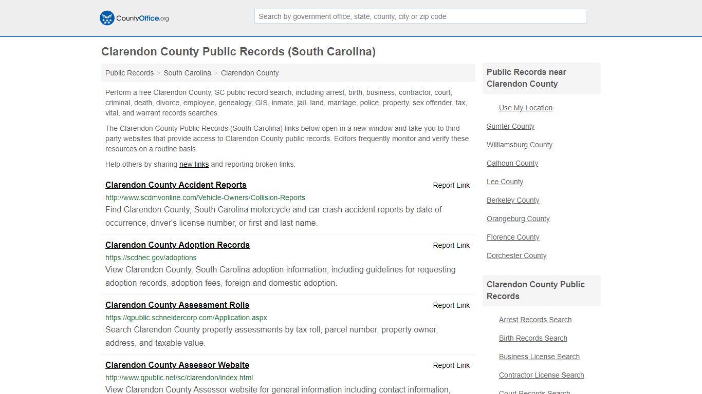 Public Records - Clarendon County, SC (Business, Criminal ...